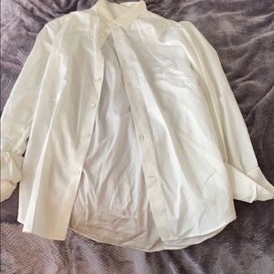 Alexander McQueen White Skull Burton Down Shirt